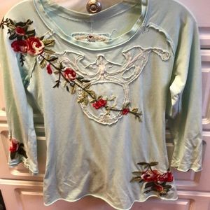 Johnny Was embroidered T-shirt